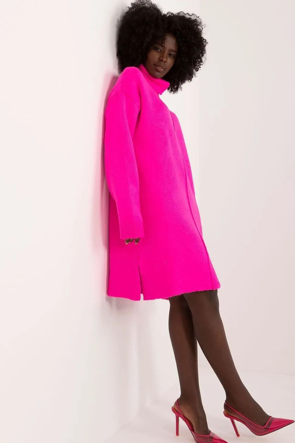 Robe pull hiver femme mi-longue