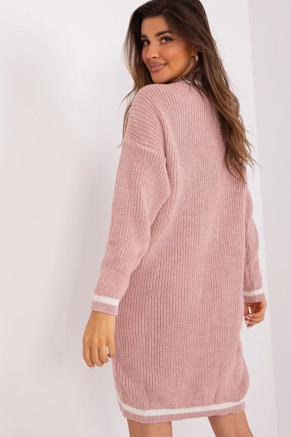 Robe pull rose poudré