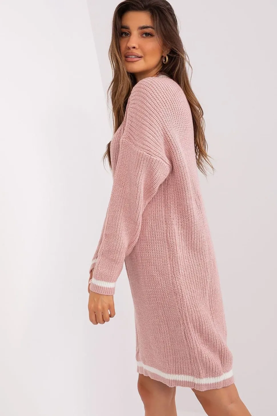 Robe pull rose poudré