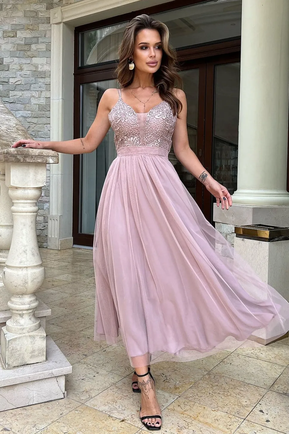 Robe rose poudrée demoiselle d'honneur