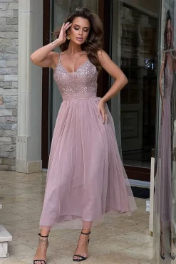 Robe rose poudrée demoiselle d'honneur