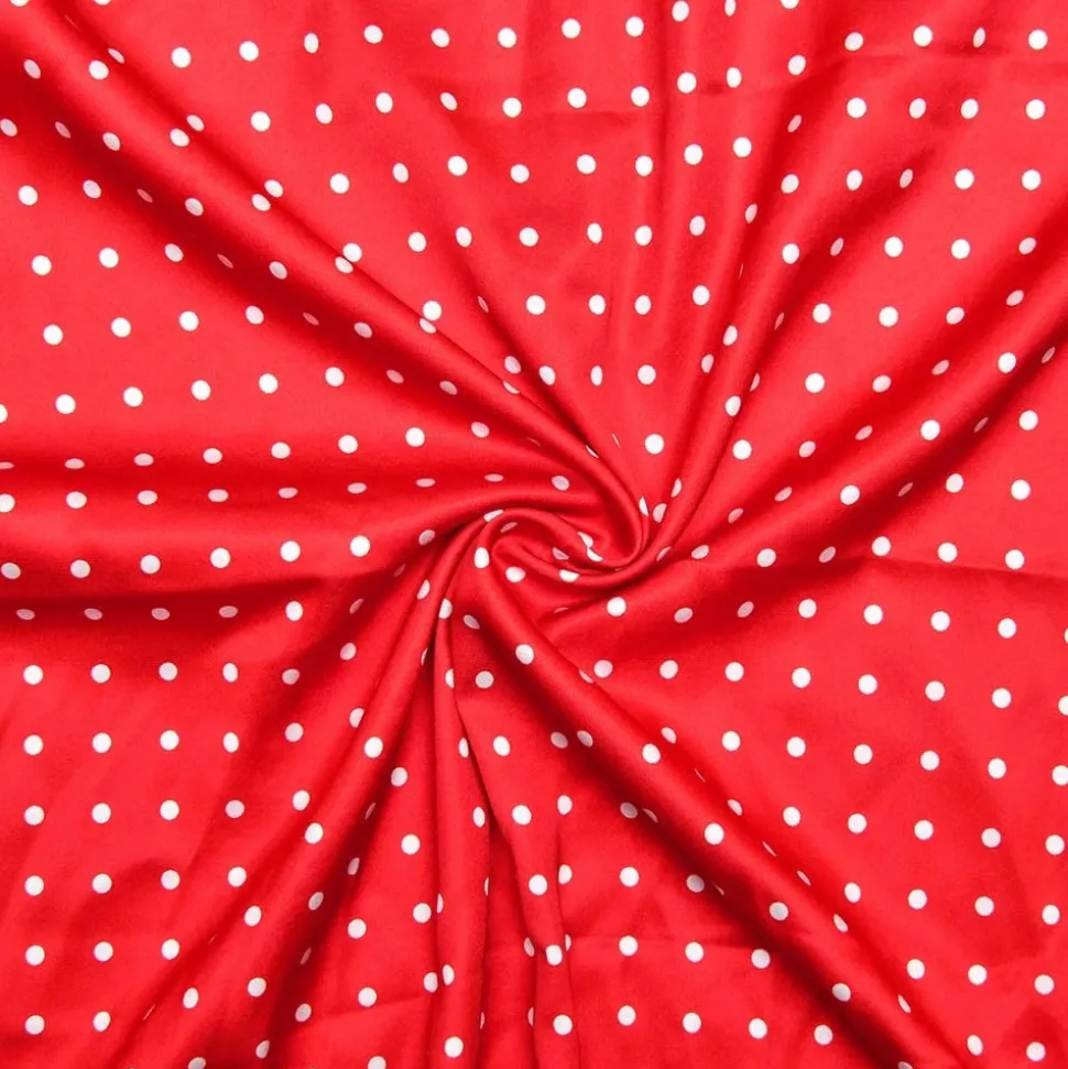 Robe rouge à pois sexy dos nu pour été