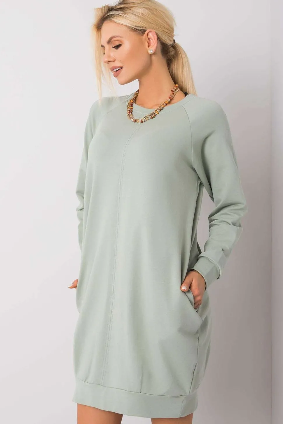 Robe sweat courte casual manches longues