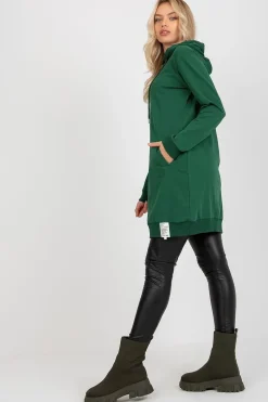 Robe sweat verte courte casual