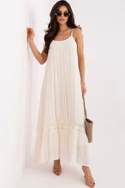 Robe été beige longue bohème