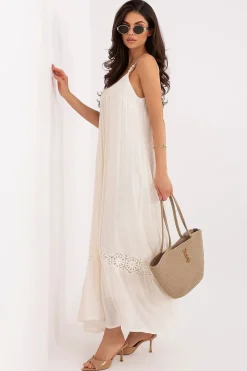 Robe été beige longue bohème