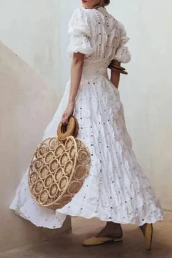 Robe été blanche fluide boho