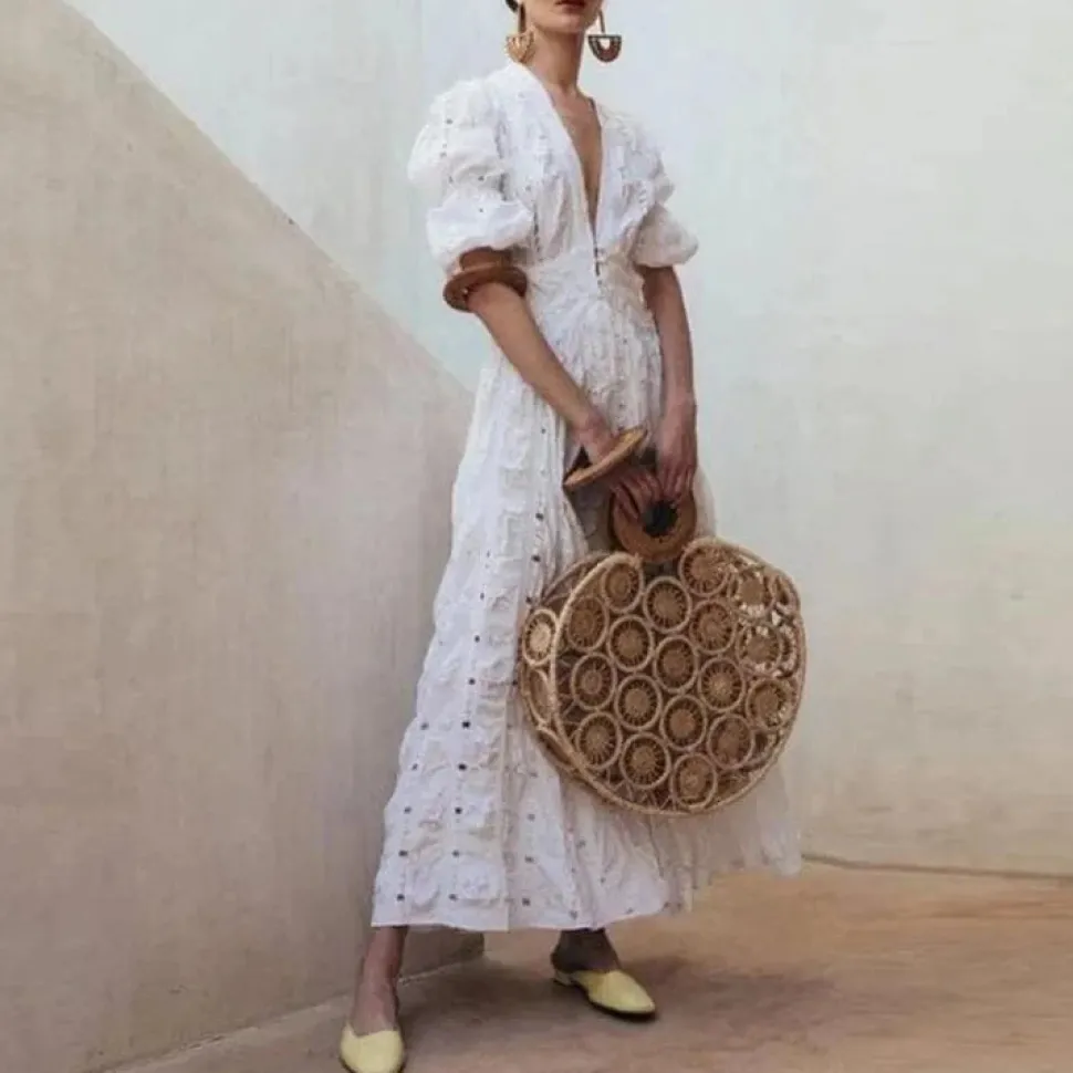 Robe été blanche fluide boho