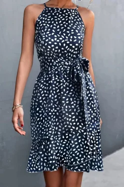 Robe été bohème courte à bretelles