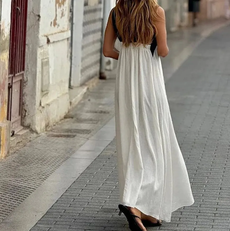 Robe été bohème dos nu longue