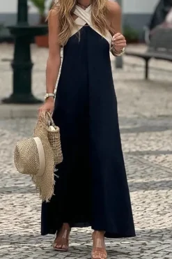 Robe été bohème dos nu longue