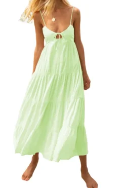 Robe été bohème dos nu longue décolletée