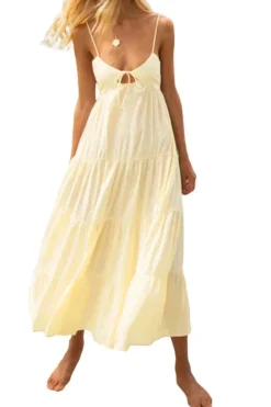 Robe été bohème dos nu longue décolletée