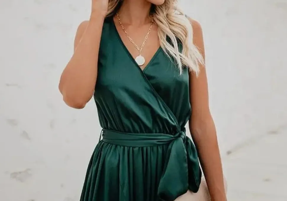 Robe été bohème fendue décolletée