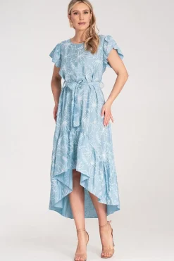 Robe été bohème fleurie asymétrique