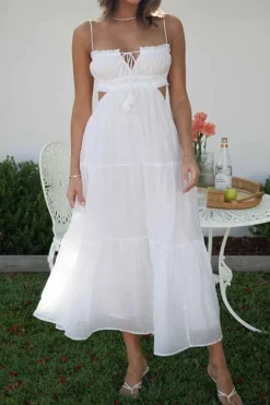 Robe été bohème fluide midi