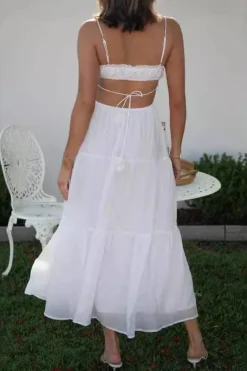 Robe été bohème fluide midi
