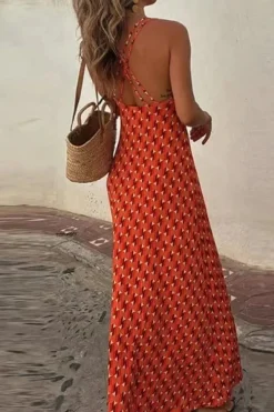 Robe été bohème longue dos nu plage