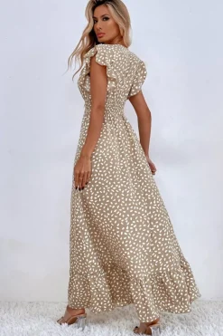 Robe été bohème longue fluide manches papillon