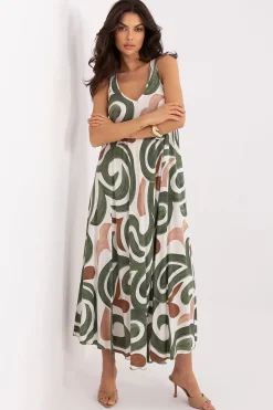 Robe été bohème longue motif fantaisie