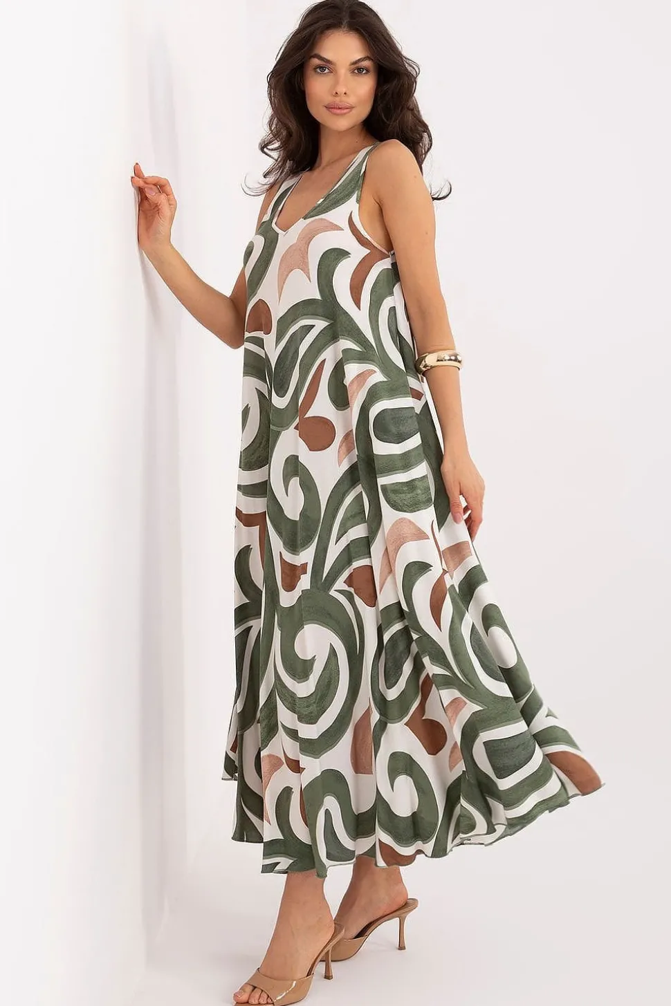 Robe été bohème longue motif fantaisie
