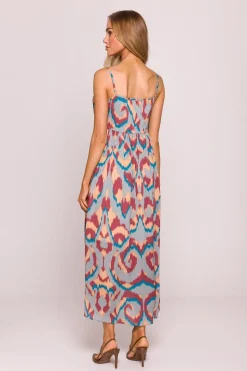 Robe été bohème longue sans manches