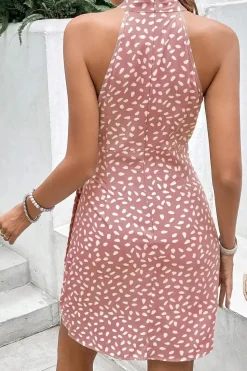 Robe été courte drappée sans manches