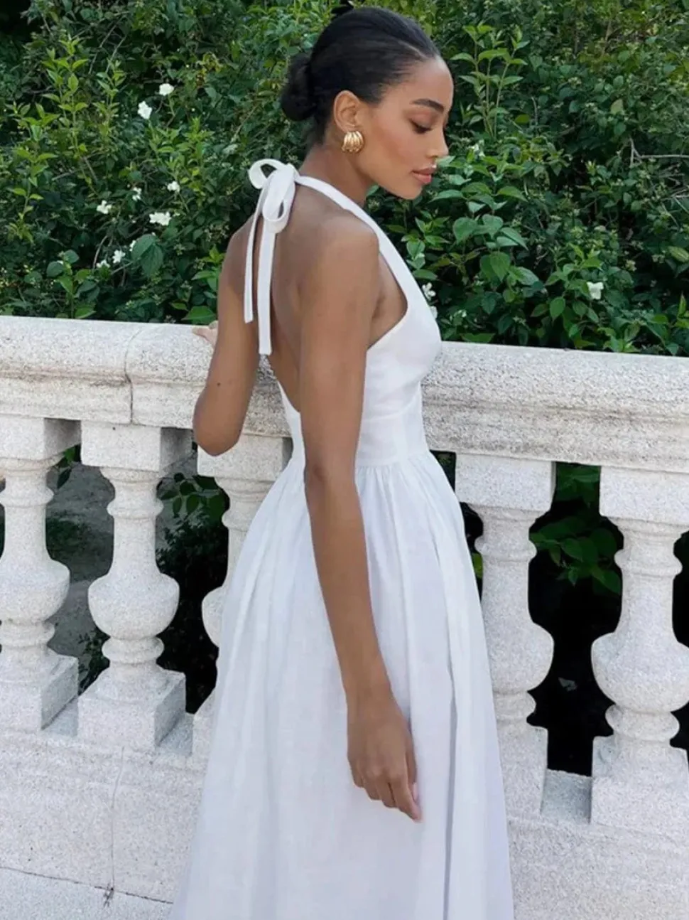 Robe été fluide longue sans manches