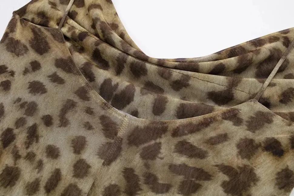 Robe été à imprimé léopard longue