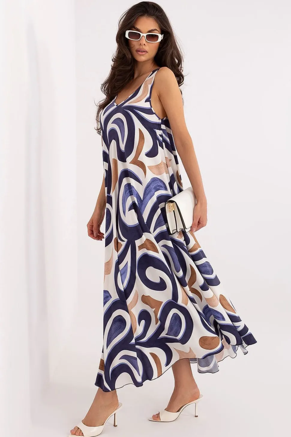 Robe été longue bohème multicolore
