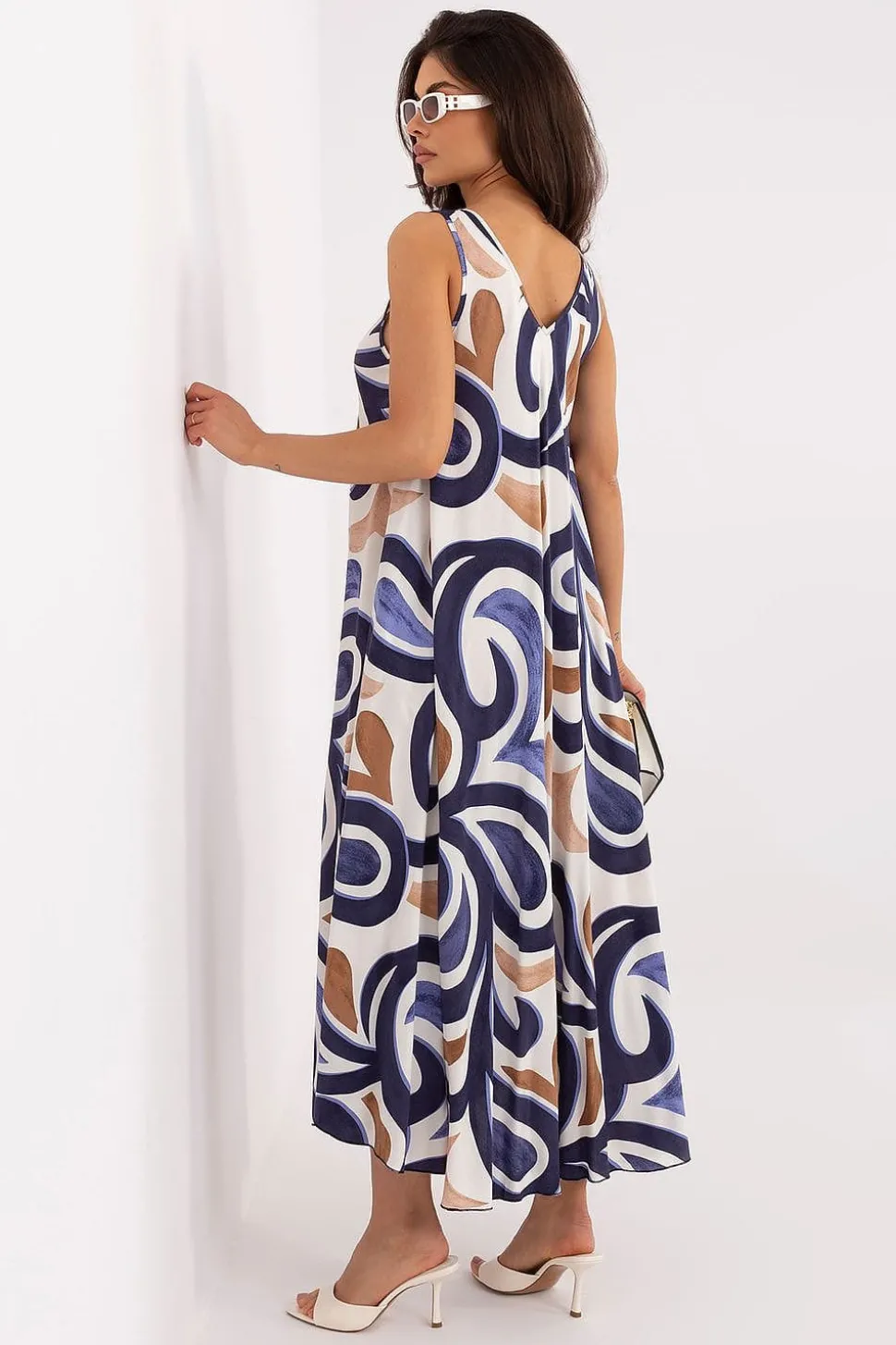 Robe été longue bohème multicolore