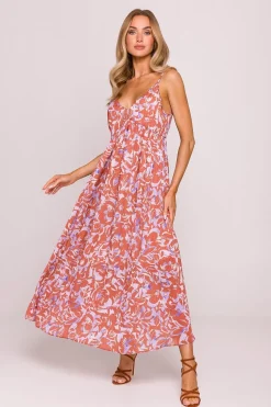 Robe été longue fleurie bohème