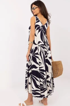 Robe été longue fluide bohème sans manches
