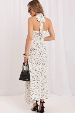 Robe été longue fluide à pois
