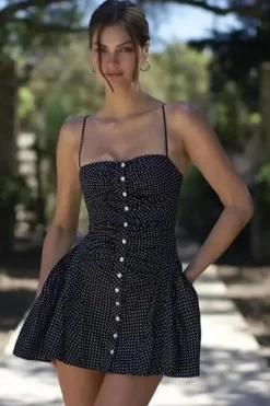 Robe été mini à pois