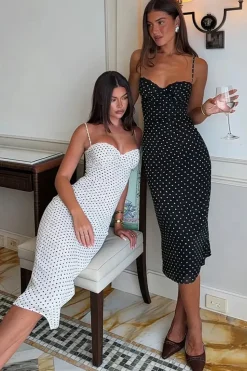 Robe été motif à pois et bretelles fines
