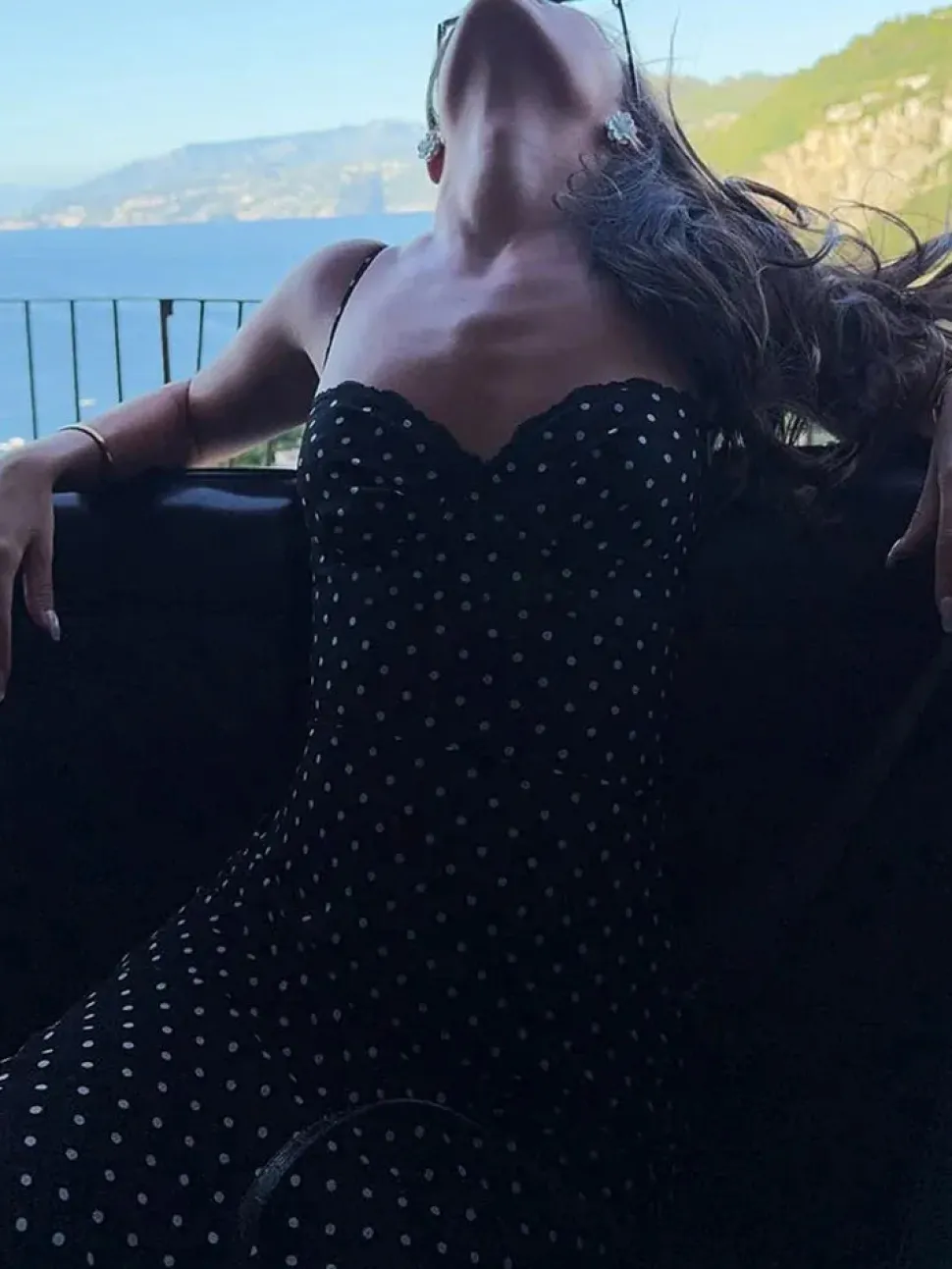 Robe été motif à pois et bretelles fines