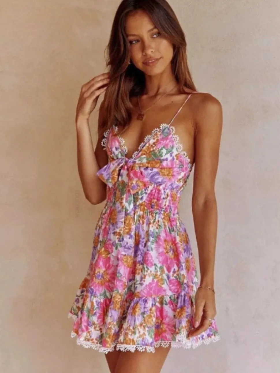 Robe été multicolore courte