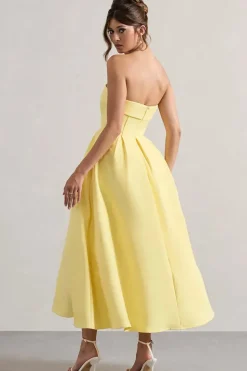 Robe trapèze midi bustier