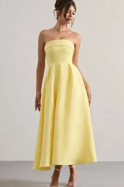 Robe trapèze midi bustier