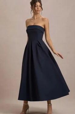 Robe trapèze midi bustier