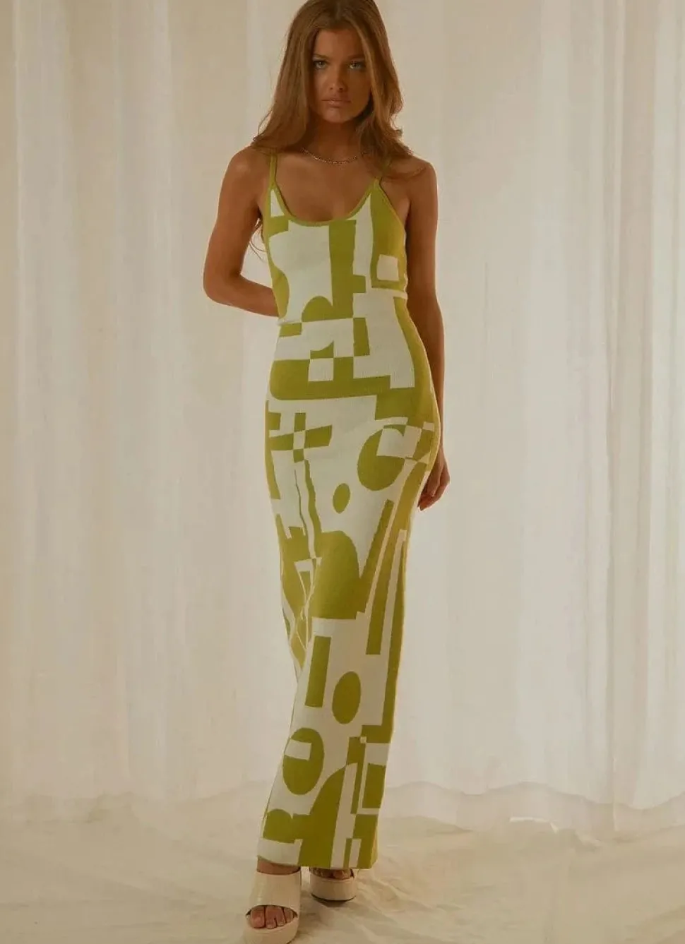 Robe été sexy longue moulante à motifs