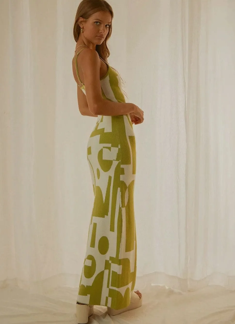 Robe été sexy longue moulante à motifs