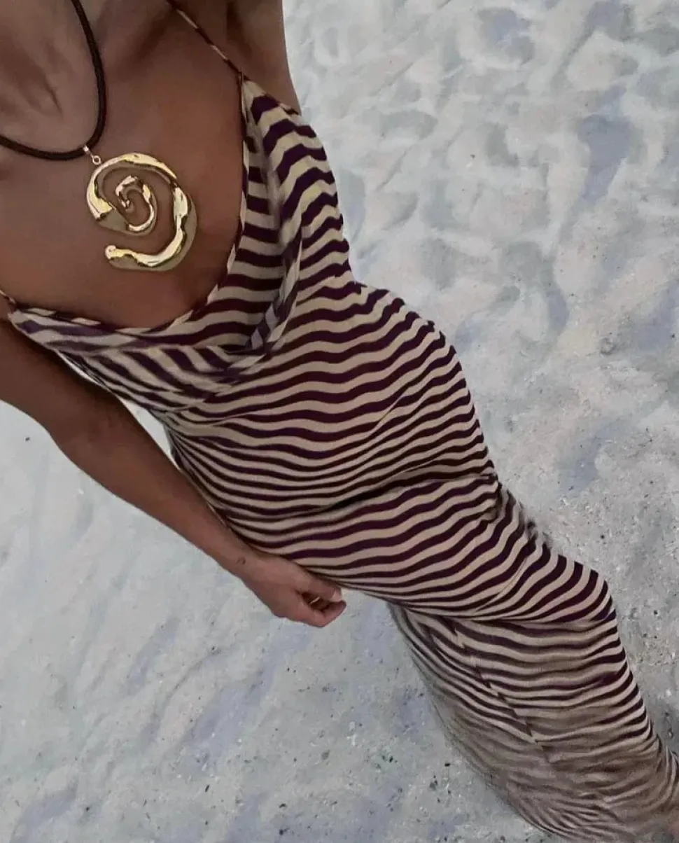 Robe été sexy longue transparente à bretelles