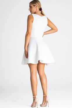Robe évasée chic blanche