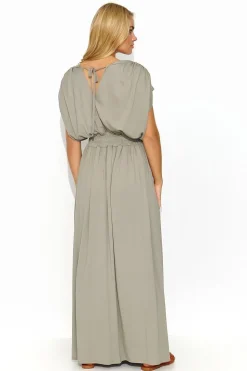 Robe vert sauge longue