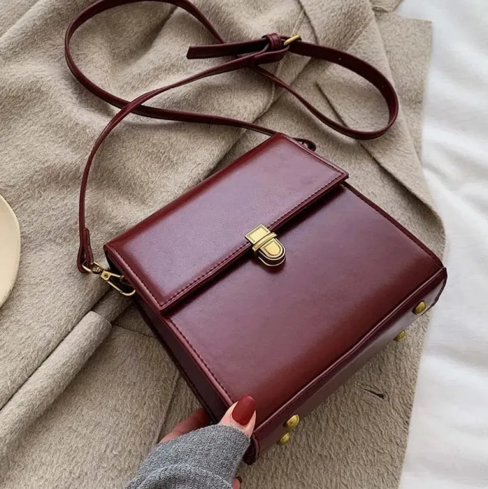 Sac à bandoulière bordeaux