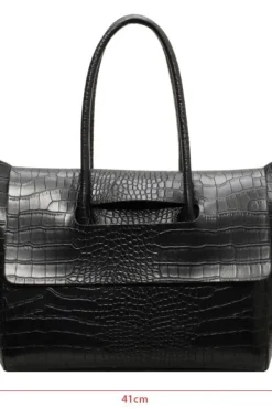 Sac à main crocodile noir