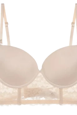 Soutien-gorge dos nu beige invisible en dentelle