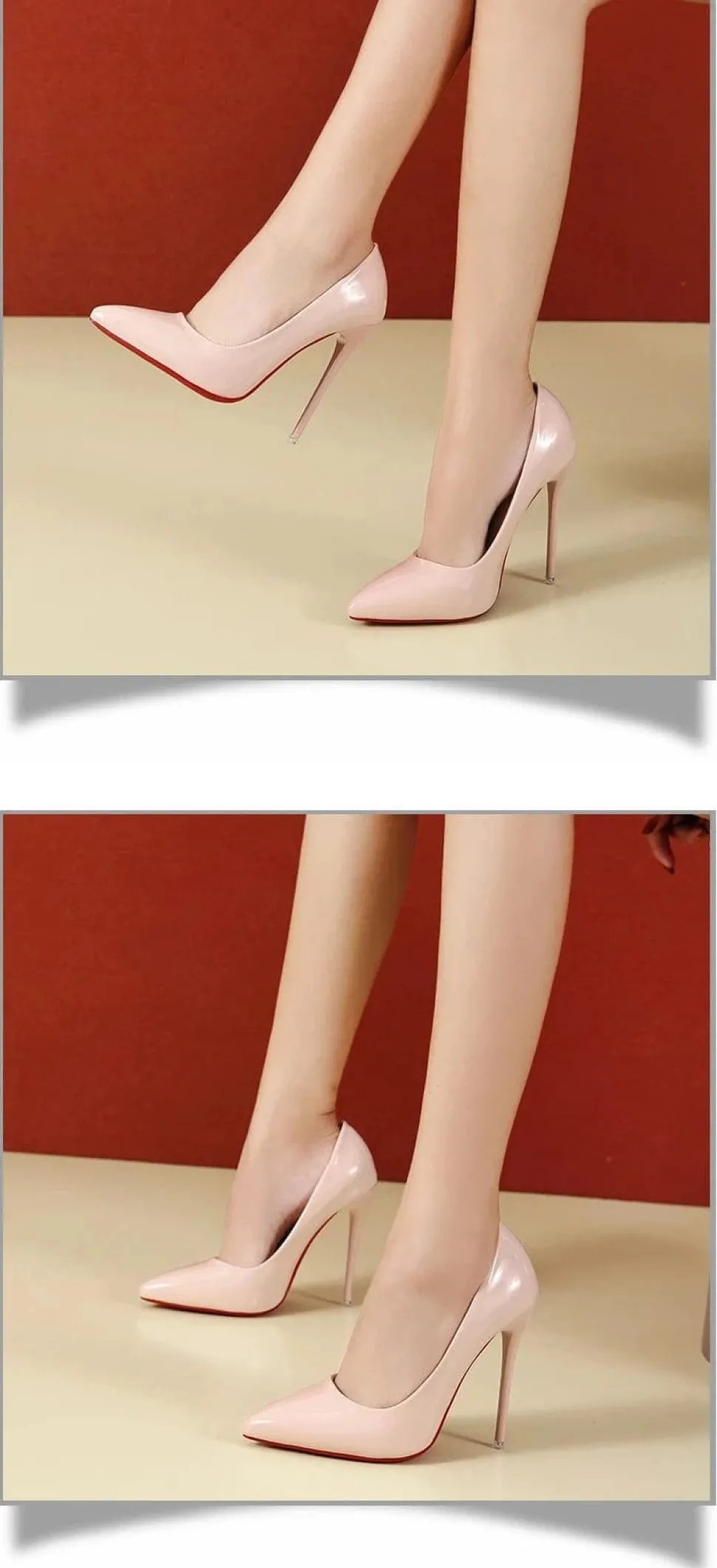 Talons aiguilles rose poudré